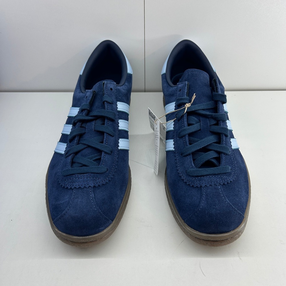 Adidas Stadt Mens Casual Sneakers Navy Blue Gum Sole Size 10.5 JQ9008 NWT